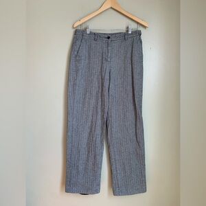 LL Bean classic fit herringbone dress pants lined adjustable waist academia 8